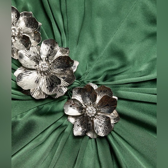 Cinq a Sept Kordyn Bias-Cut Midi-Dress in Forest Fog - Picture 7 of 8